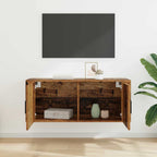 vidaXL Wandmontiertes TV-Regal Wandmontiert Altholz 100 x 34,5 x 40 cm