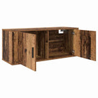 vidaXL Wandmontiertes TV-Regal Wandmontiert Altholz 100 x 34,5 x 40 cm