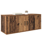 vidaXL Wandmontiertes TV-Regal Wandmontiert Altholz 100 x 34,5 x 40 cm