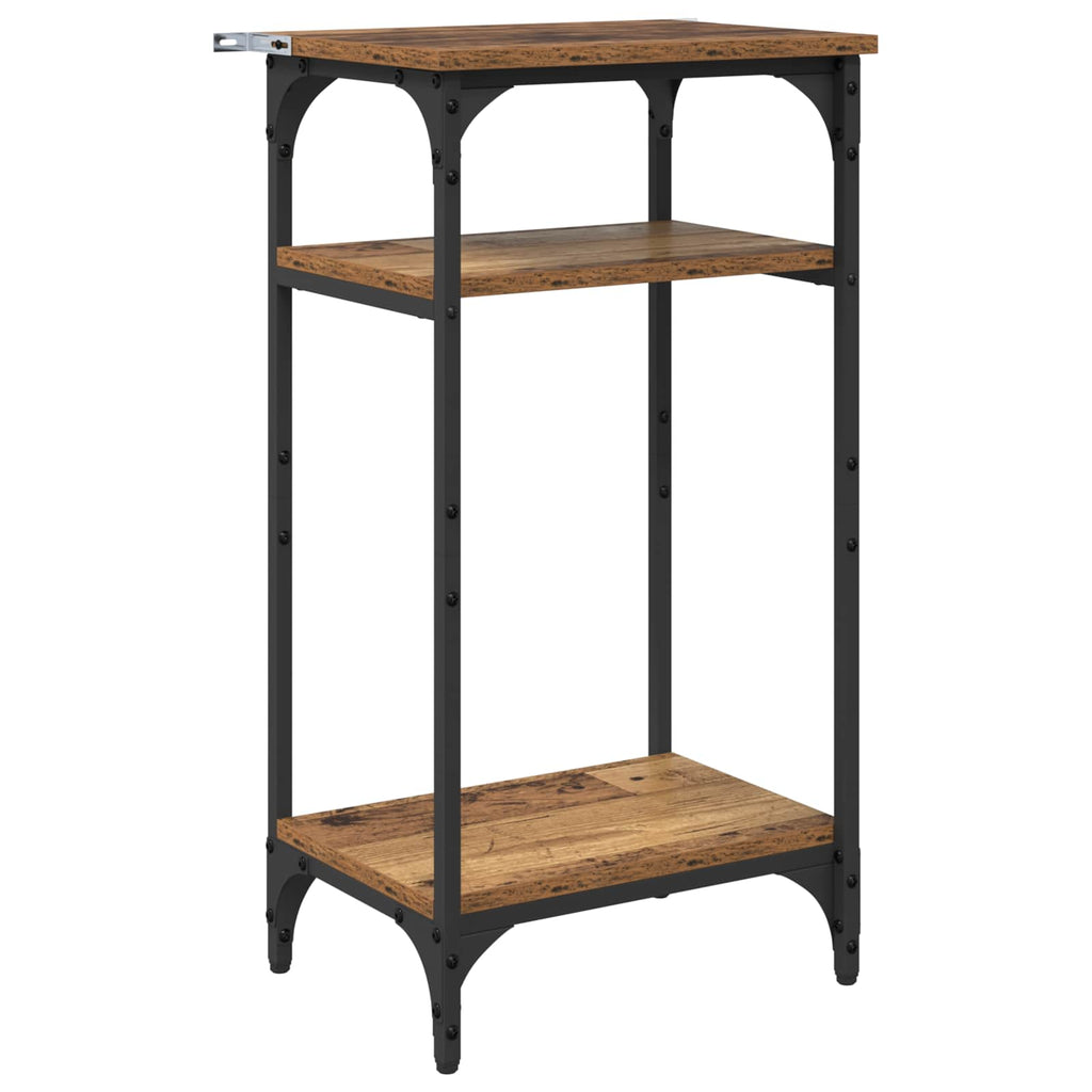 vidaXL Beistelltisch mit Regal Altholz 40 x 30 x 75 cm Holzwerkstoff