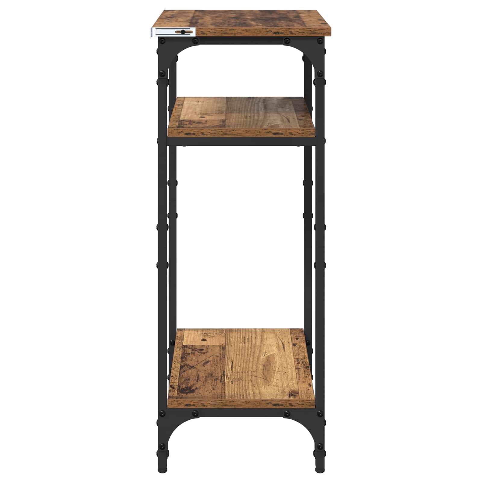 vidaXL Beistelltisch mit Regal Altholz 40 x 30 x 75 cm Holzwerkstoff