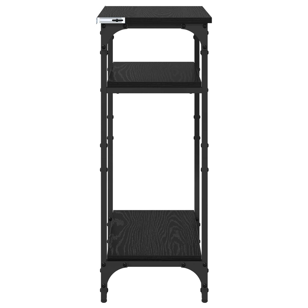 vidaXL Beistelltisch mit Regal Schwarz Eichen-Optik 40 x 30 x 75 cm