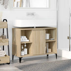 vidaXL Waschbeckenunterschrank mit Regal Sonoma-Eiche 80 x 33 x 60 cm