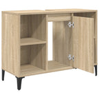 vidaXL Waschbeckenunterschrank mit Regal Sonoma-Eiche 80 x 33 x 60 cm