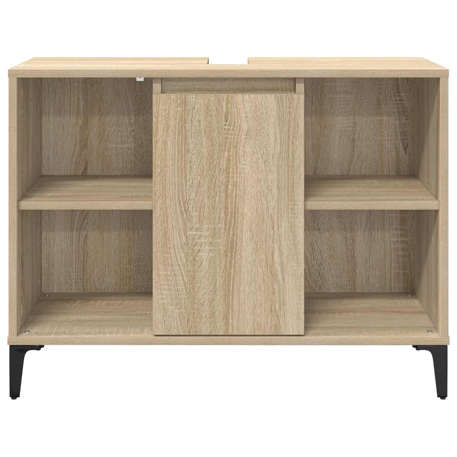 vidaXL Waschbeckenunterschrank mit Regal Sonoma-Eiche 80 x 33 x 60 cm