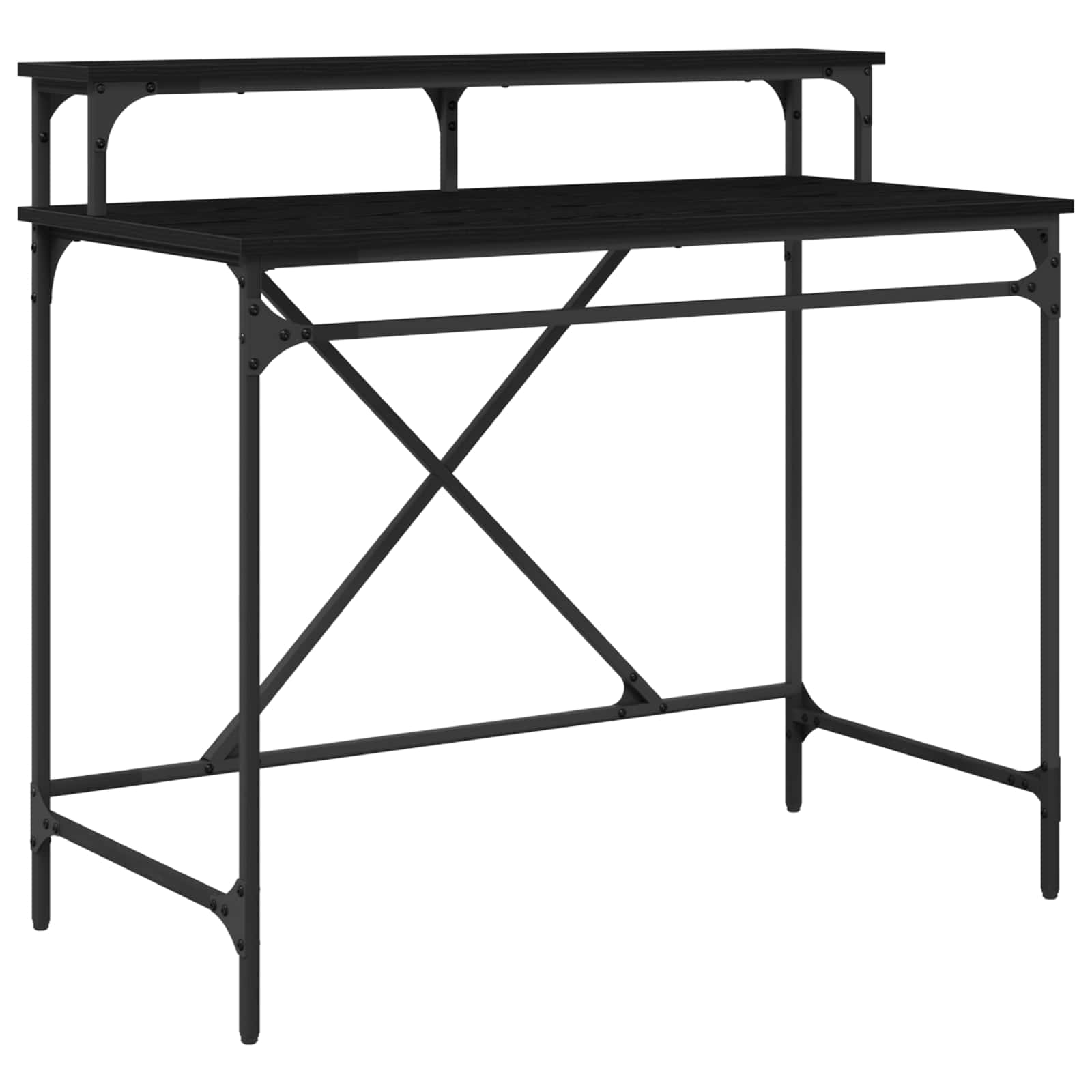 vidaXL Schreibtisch Schwarz Eichen-Optik 100 x 50 x 90 cm