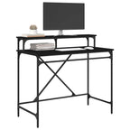 vidaXL Schreibtisch Schwarz Eichen-Optik 100 x 50 x 90 cm