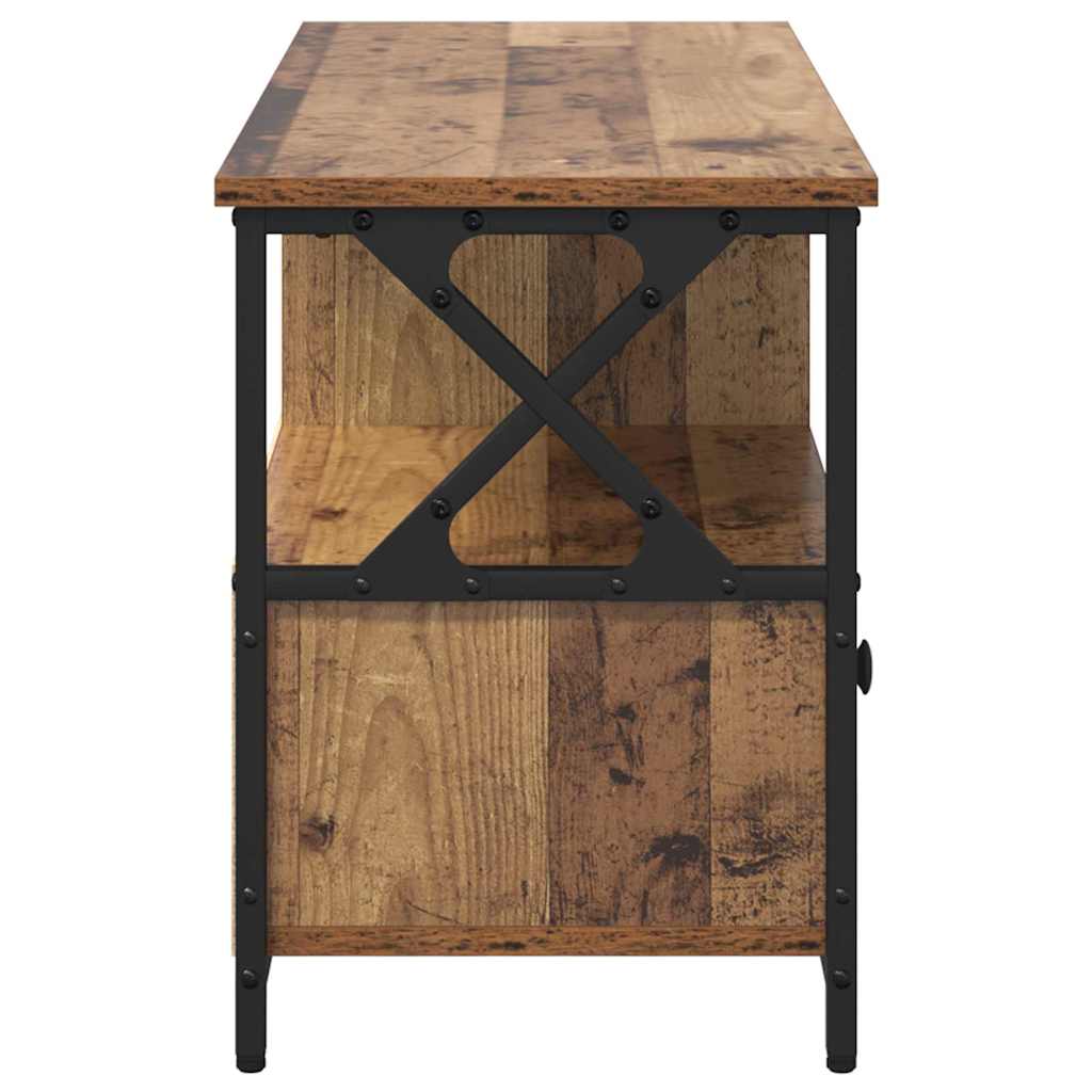 vidaXL TV-Schränk Altholz 90 x 33 x 45 cm Ingenieure Holz und Stahl