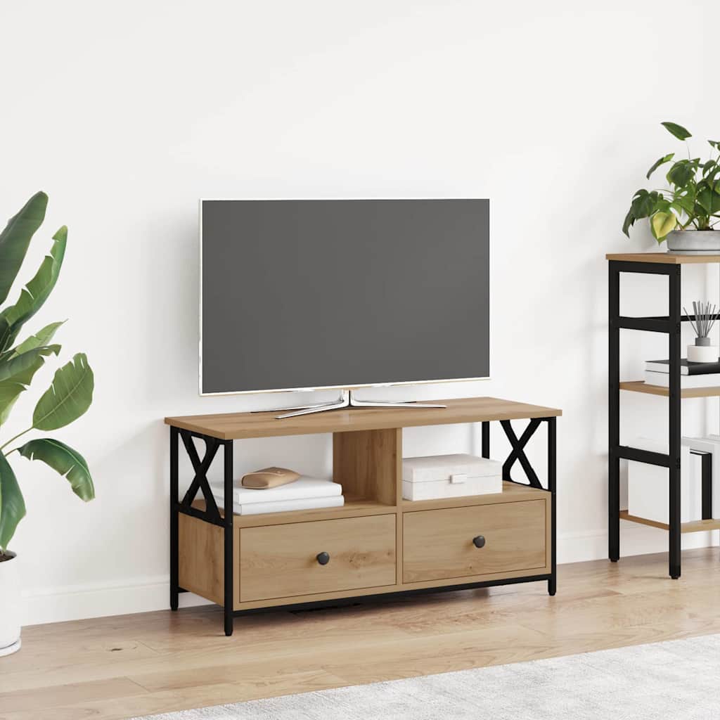 vidaXL TV-Schränk mit Schubladen Artisan-Eiche 90 x 33 x 45 cm