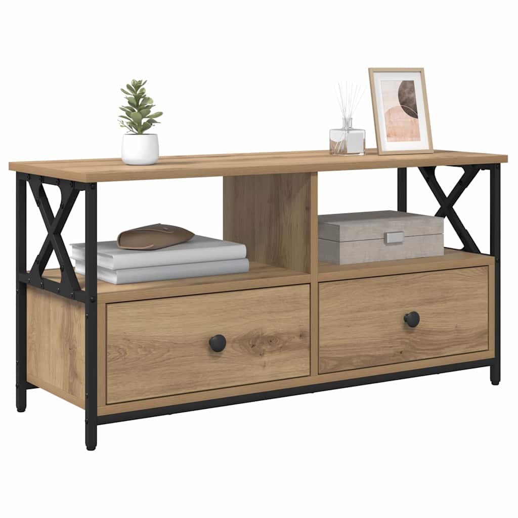 vidaXL TV-Schränk mit Schubladen Artisan-Eiche 90 x 33 x 45 cm