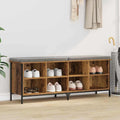 vidaXL Schuhschrank Altholz 131 x 35 x 50 cm Verbundholz und Eisen