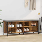vidaXL Schuhschrank Altholz 131 x 35 x 50 cm Verbundholz und Eisen