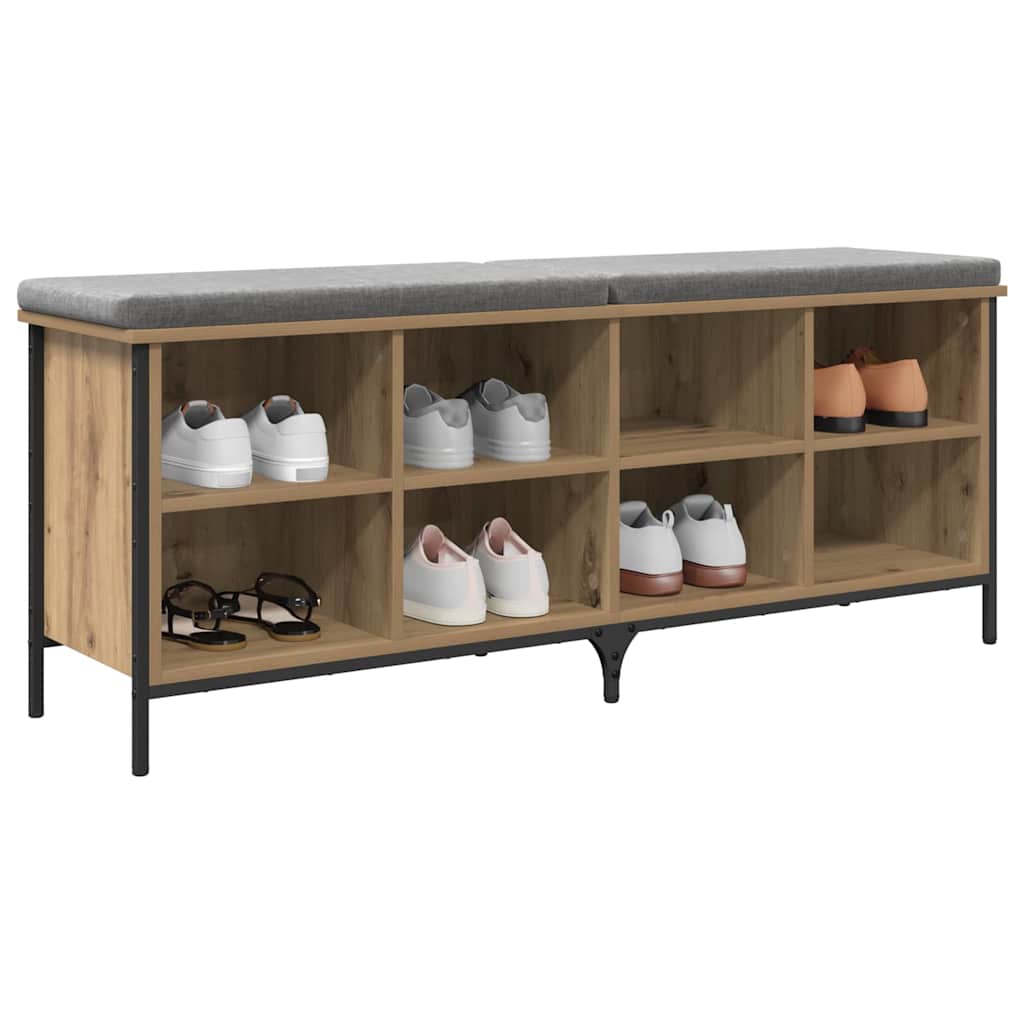vidaXL Schuhschrank mit Regal Artisan-Eiche 131 x 35 x 50 cm