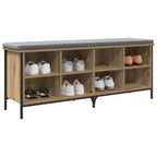 vidaXL Schuhschrank mit Regal Artisan-Eiche 131 x 35 x 50 cm