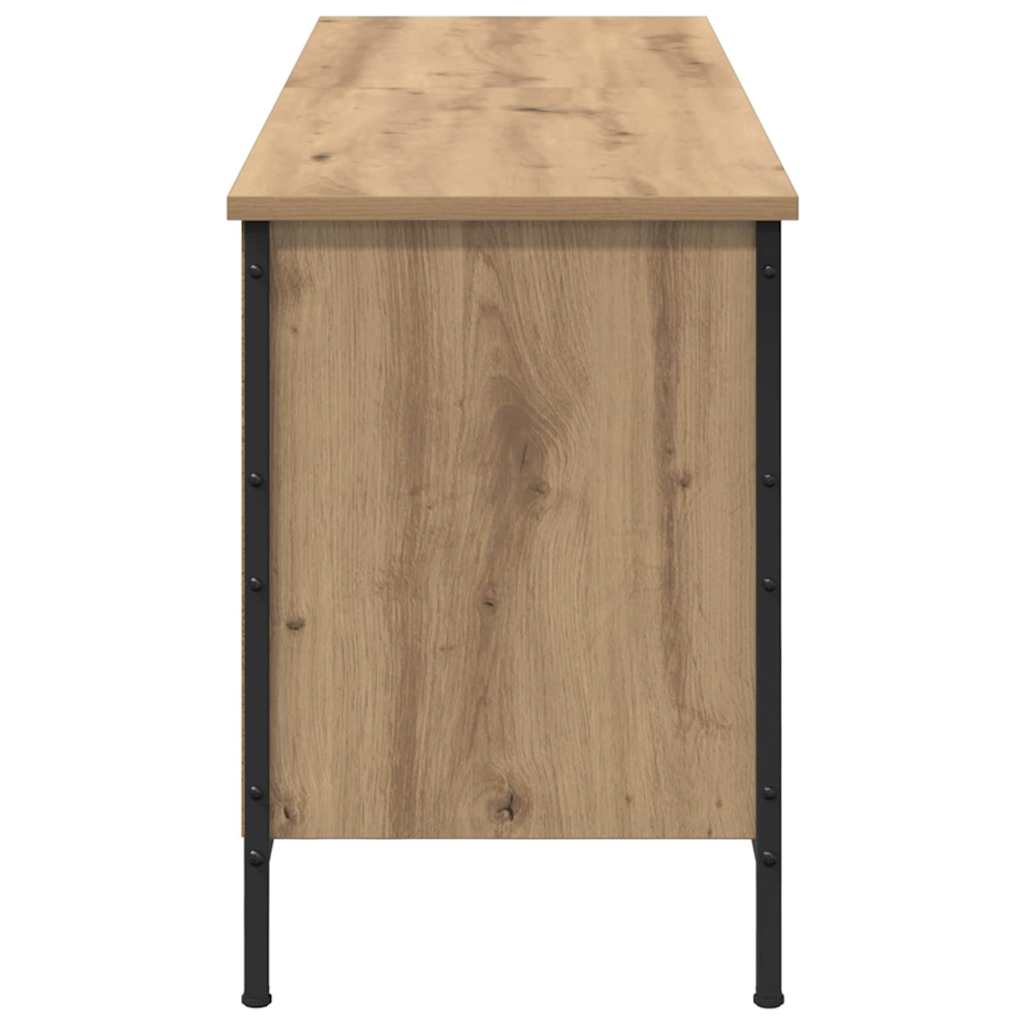 vidaXL Schuhschrank mit Regal Artisan-Eiche 131 x 35 x 50 cm