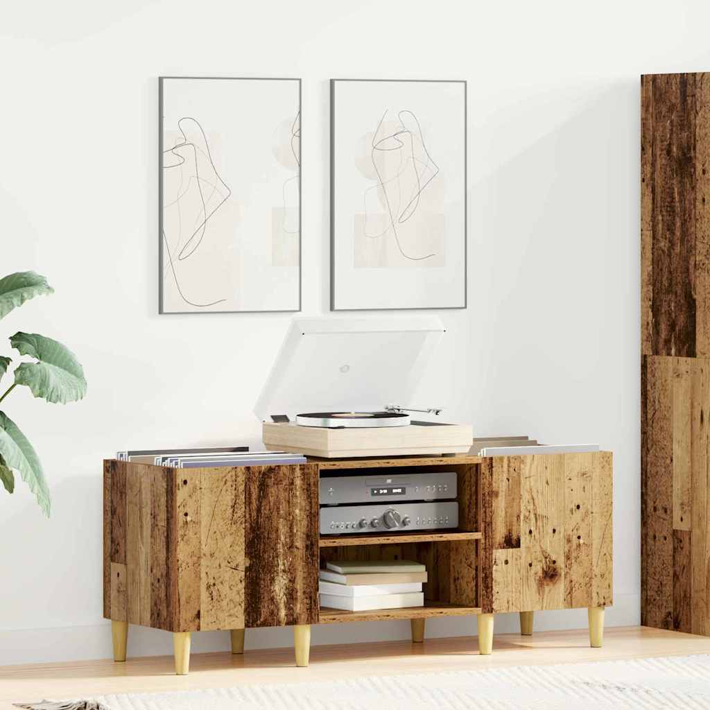 vidaXL Schallplattenschrank Altholz 121 x 38 x 48 cm Holzwerkstoff