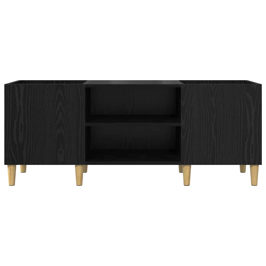 vidaXL Schallplattenschrank Schwarz Eichen-Optik 121 x 38 x 48 cm