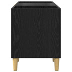 vidaXL Schallplattenschrank Schwarz Eichen-Optik 121 x 38 x 48 cm