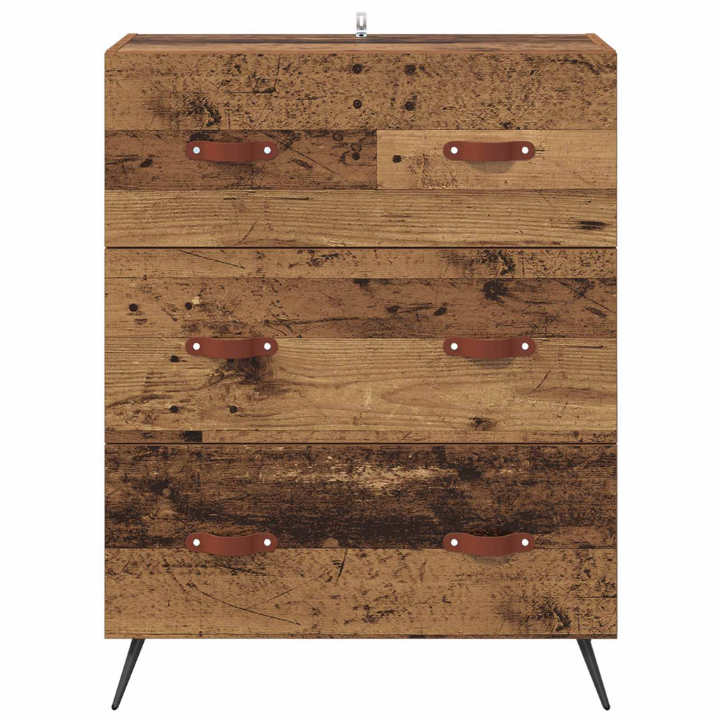 vidaXL Kommode mit Schubladen Altholz 69,5 x 34 x 90 cm Holzwerkstoff
