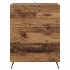 vidaXL Kommode mit Schubladen Altholz 69,5 x 34 x 90 cm Holzwerkstoff