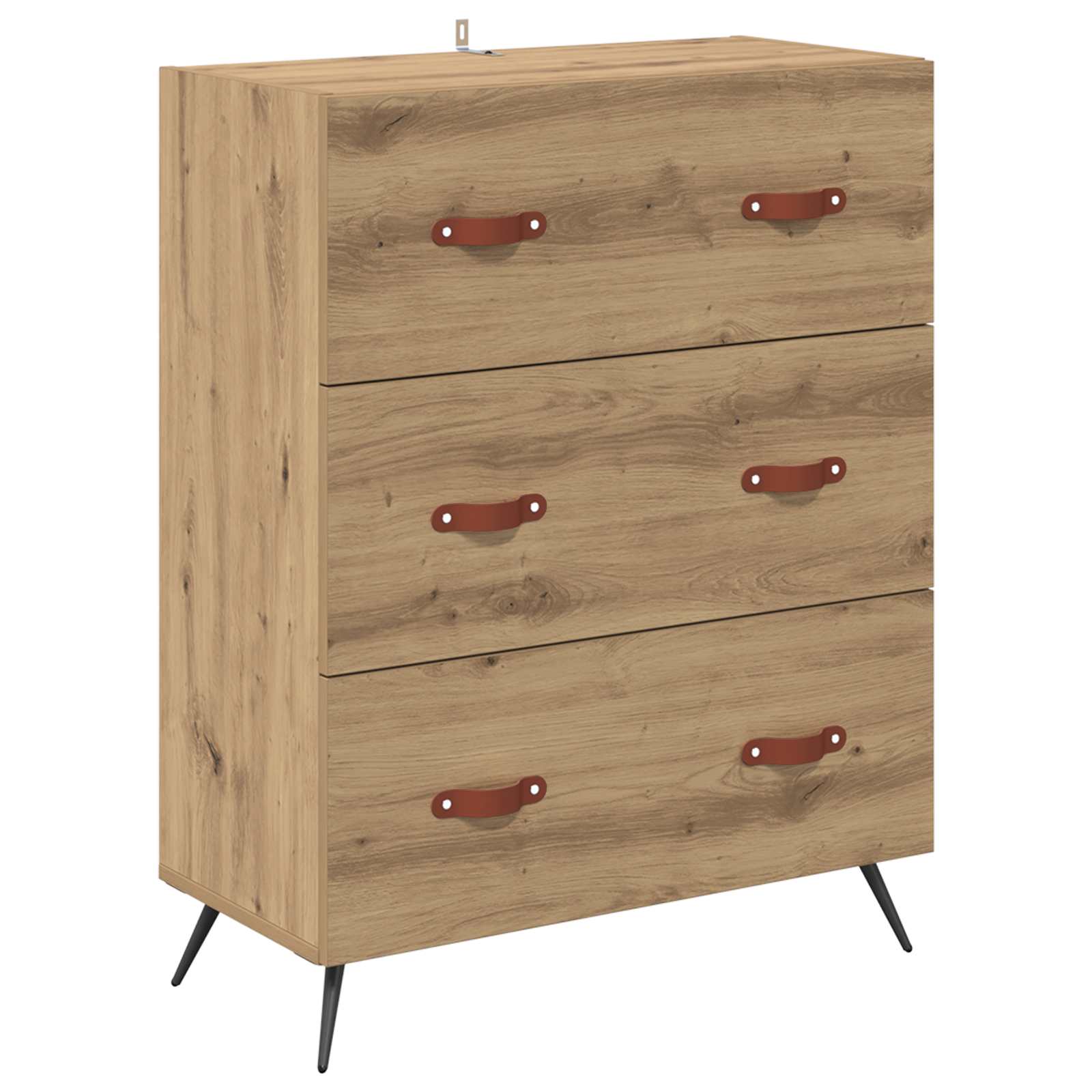 vidaXL Kommode Artisan-Eiche 69,5 x 34 x 90 cm Holzwerkstoff
