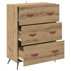 vidaXL Kommode Artisan-Eiche 69,5 x 34 x 90 cm Holzwerkstoff
