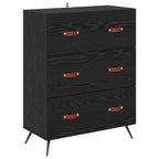 vidaXL Kommode Schwarze Eiche 69,5 x 34 x 90 cm Holzwerkstoff