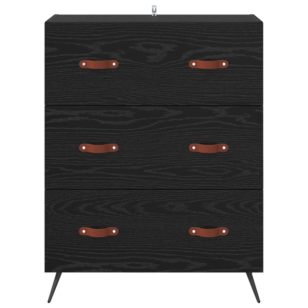 vidaXL Kommode Schwarze Eiche 69,5 x 34 x 90 cm Holzwerkstoff