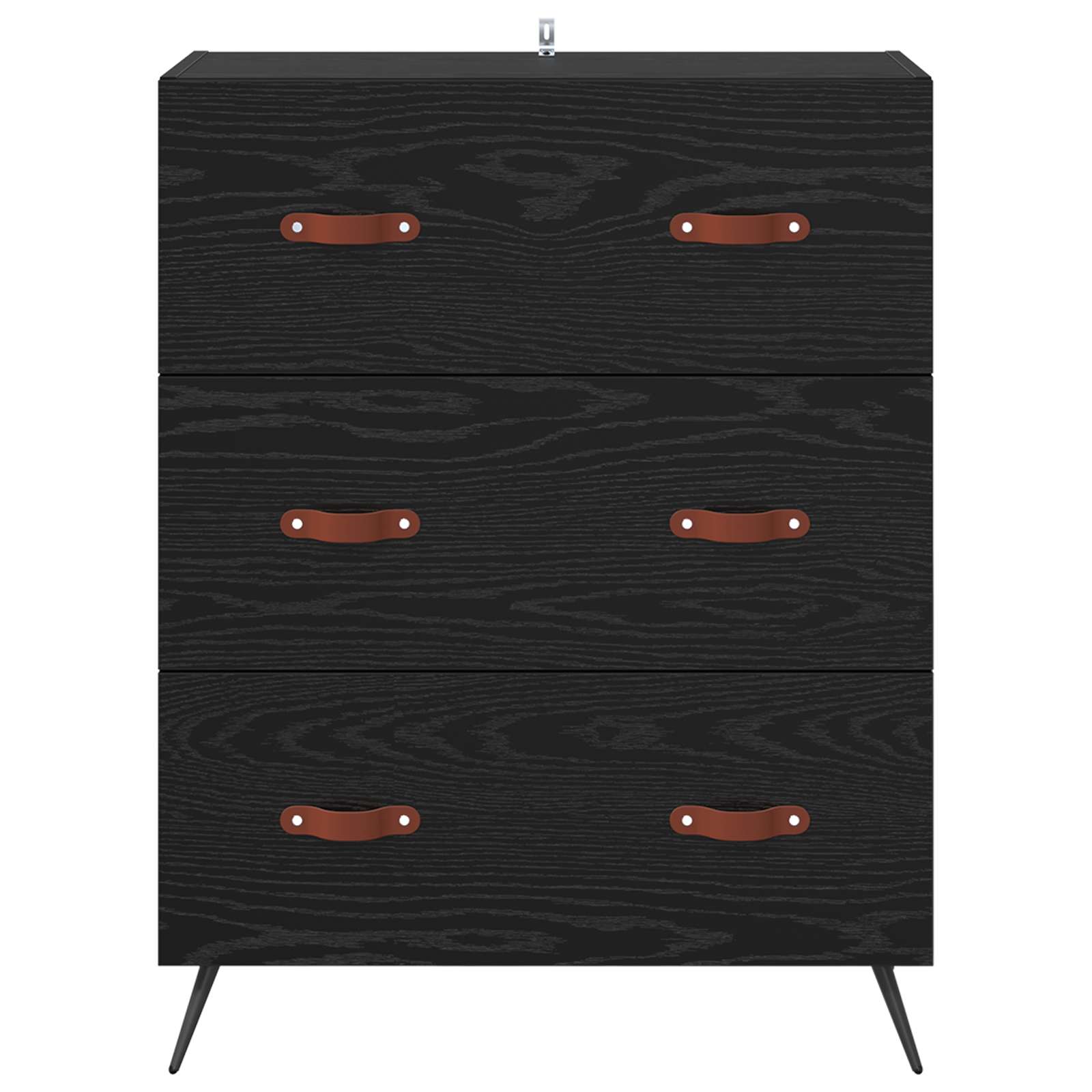 vidaXL Kommode Schwarze Eiche 69,5 x 34 x 90 cm Holzwerkstoff