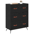 vidaXL Kommode Schwarze Eiche 69,5 x 34 x 90 cm Holzwerkstoff
