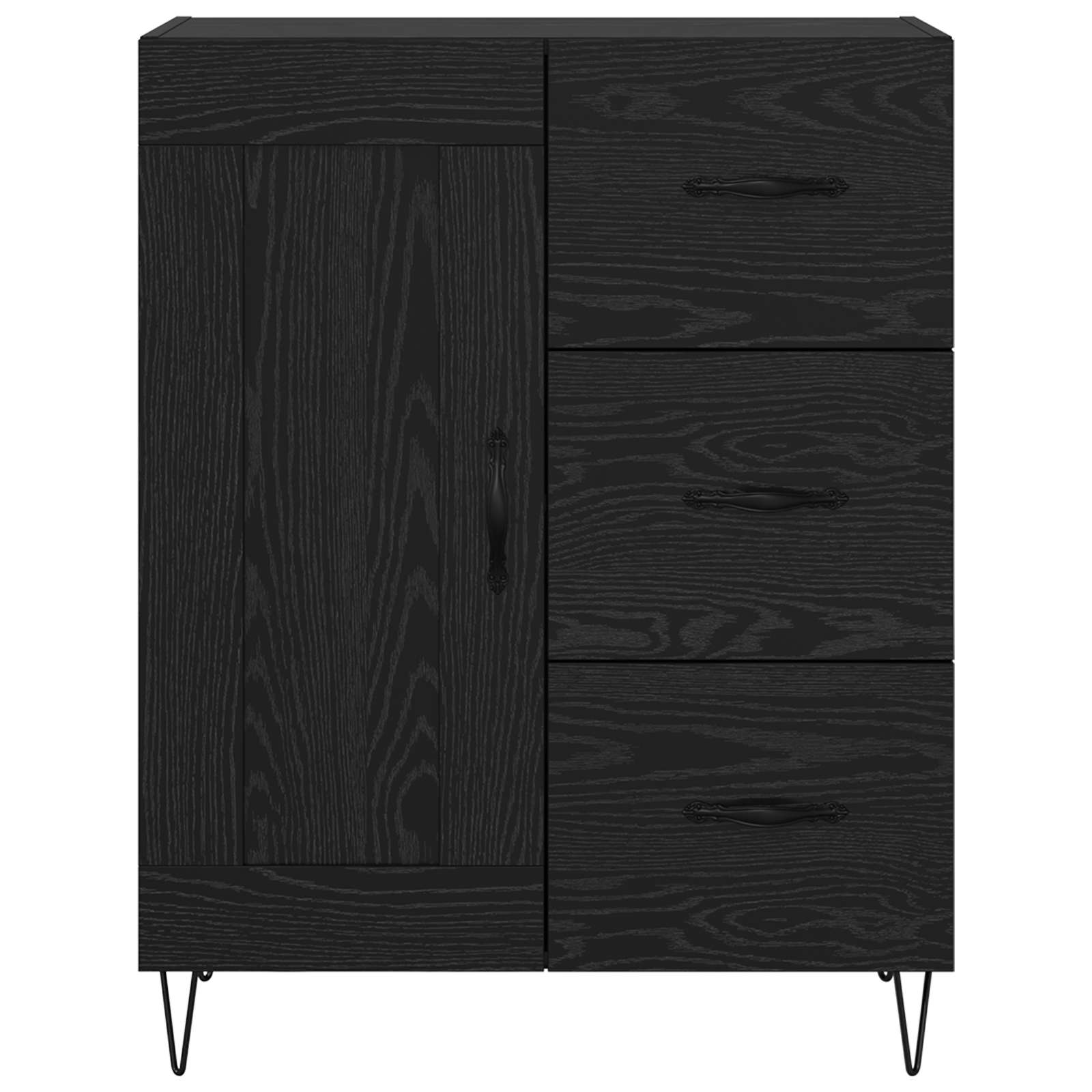 vidaXL Sideboard Schwarze Eiche 69,5 x 34 x 90 cm Holzwerkstoff
