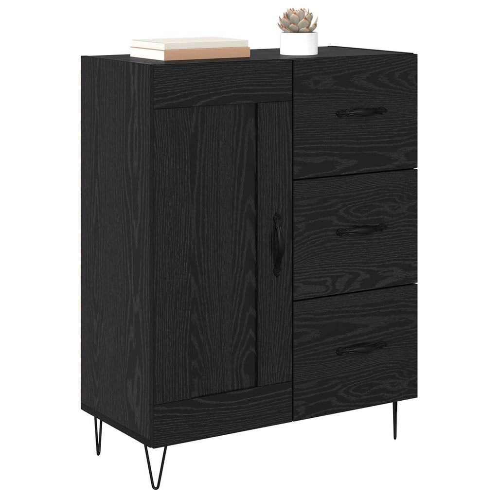 vidaXL Sideboard Schwarze Eiche 69,5 x 34 x 90 cm Holzwerkstoff