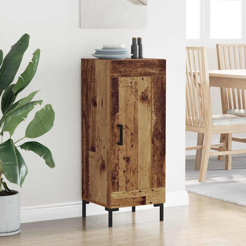 vidaXL Sideboard Olden Altholz 34,5 x 34 x 90 cm Verbundholz und Eisen