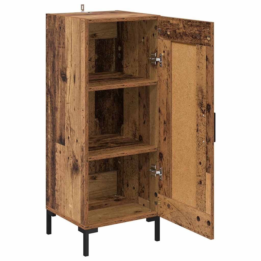 vidaXL Sideboard Olden Altholz 34,5 x 34 x 90 cm Verbundholz und Eisen
