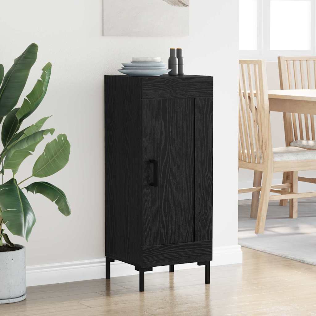 vidaXL Sideboard Olden Schwarz Eichen-Optik 34,5 x 34 x 90 cm