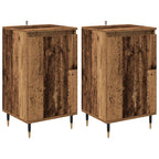 vidaXL Sideboard 2 pcs Altholz 40 x 35 x 70 cm Verbundholz und Eisen
