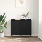vidaXL Sideboard 2 pcs Schwarz Eichen-Optik 40 x 35 x 70 cm