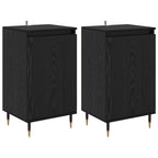 vidaXL Sideboard 2 pcs Schwarz Eichen-Optik 40 x 35 x 70 cm