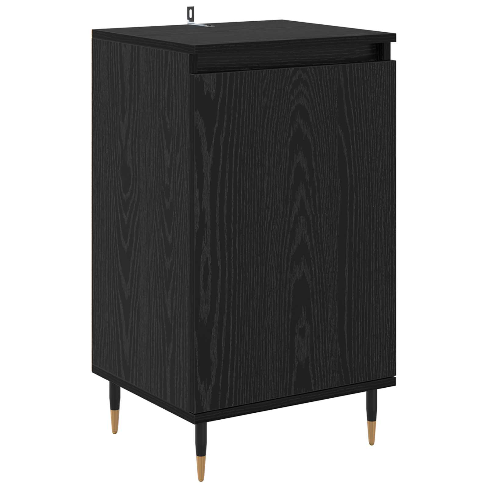 vidaXL Sideboard 2 pcs Schwarz Eichen-Optik 40 x 35 x 70 cm