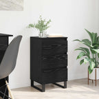 vidaXL Sideboard mit Schubladen Schwarz Eichen-Optik Holzwerkstoff