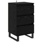 vidaXL Sideboard mit Schubladen Schwarz Eichen-Optik Holzwerkstoff