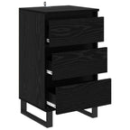 vidaXL Sideboard mit Schubladen Schwarz Eichen-Optik Holzwerkstoff
