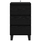 vidaXL Sideboard mit Schubladen Schwarz Eichen-Optik Holzwerkstoff
