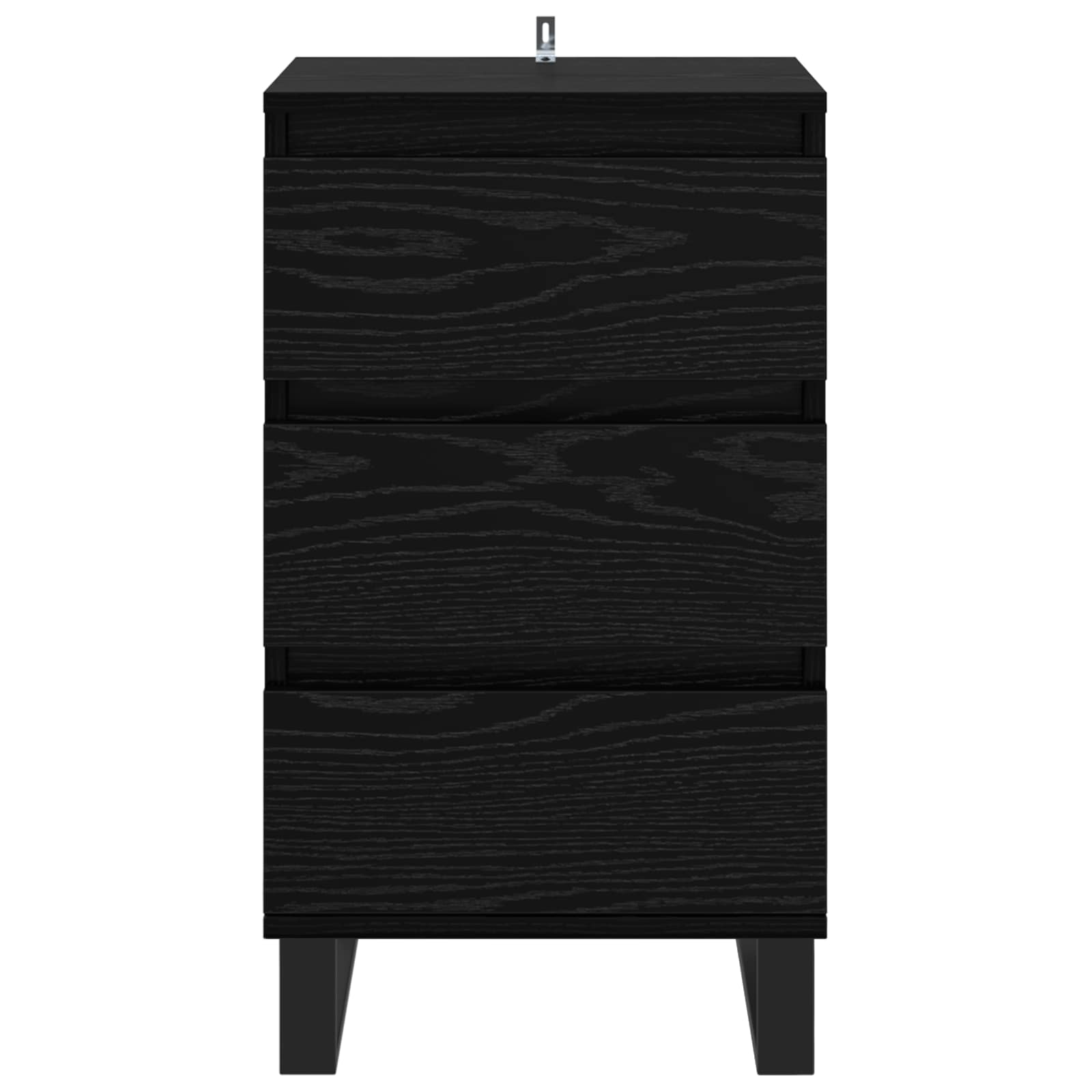 vidaXL Sideboard mit Schubladen Schwarz Eichen-Optik Holzwerkstoff