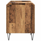 vidaXL Schallplattenschrank mit Regal mit Tür Altholz 121 x 38 x 48 cm