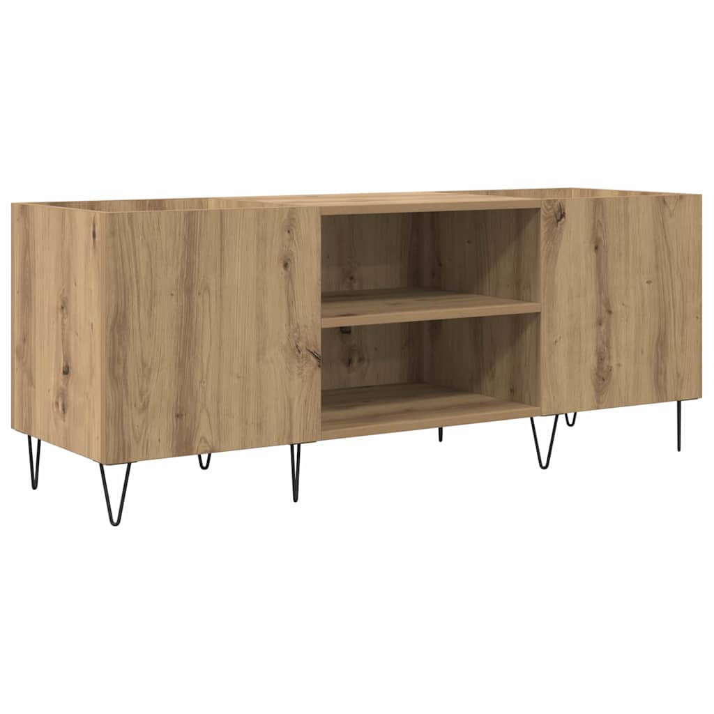 vidaXL Schallplattenschrank mit Regal Artisan-Eiche 121 x 38 x 48 cm