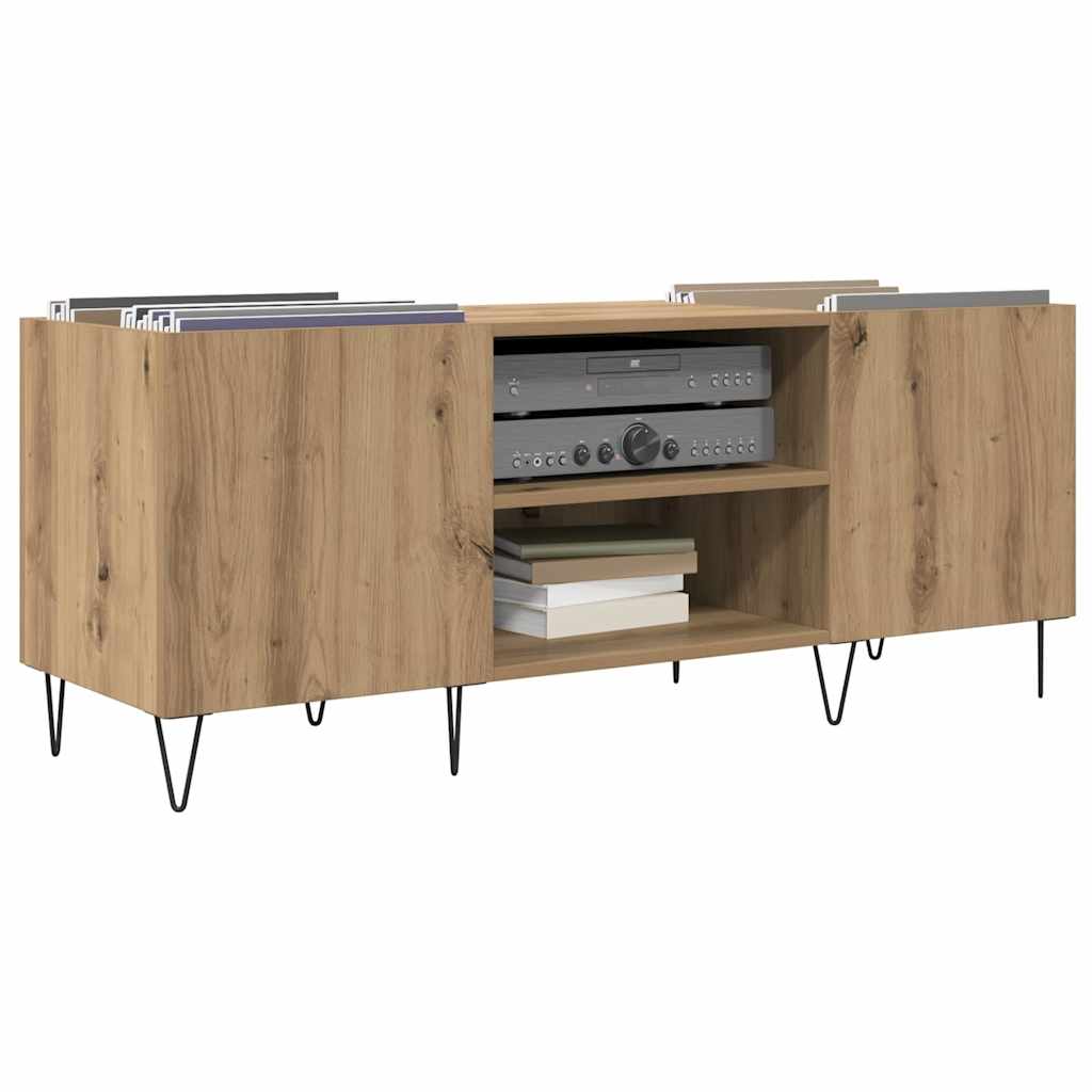 vidaXL Schallplattenschrank mit Regal Artisan-Eiche 121 x 38 x 48 cm