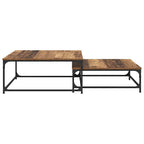 vidaXL Couchtisch 2 pcs Altholz Holzwerkstoff