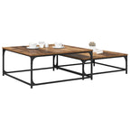 vidaXL Couchtisch 2 pcs Altholz Holzwerkstoff