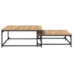 vidaXL Couchtisch 2 pcs Artisan-Eiche Holzwerkstoff